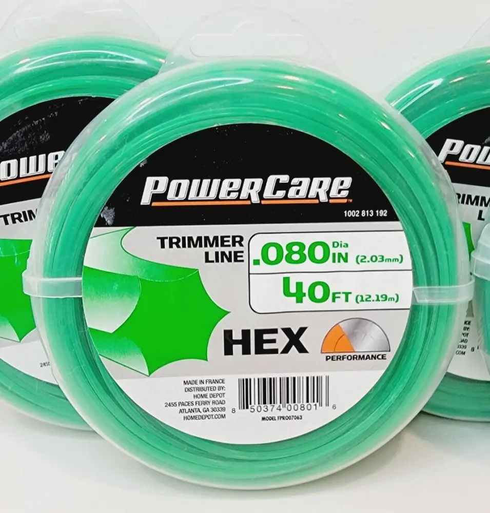 Power Care HEX .080 x 40 ft Versatile Trimmer Line