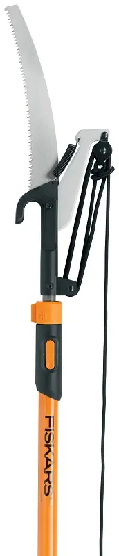 High-Performance Cordless Fiskars 393951-1001 Pole Saw and Pruner, 1 Dia Cutting Capacity, Chromed Blade, 7 to 12 ft L Ext...