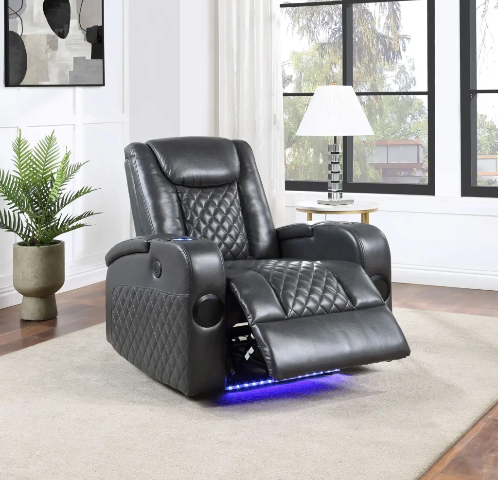 Alair Power Motion Recliner Bluetooth Speaker & Cooling Cup Holder acme onsite store