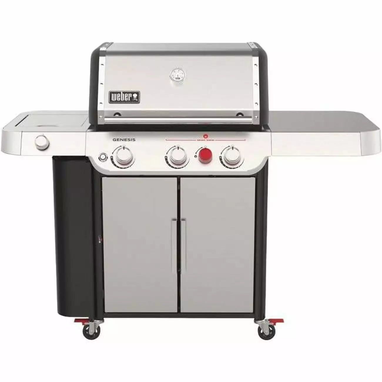 Weber 35400001 Genesis S-335 3-Burner LP Gas Grill 39,000 BTUs Side & Sear Burners Stainless Steel 1
