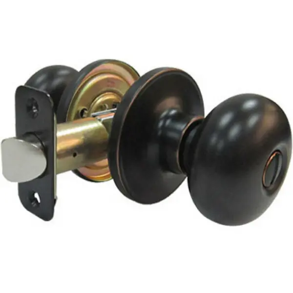 Taiwan Fu Hsing TFX710B Mushroom Privacy Lockset Adjustable Backset Aged Bronze
