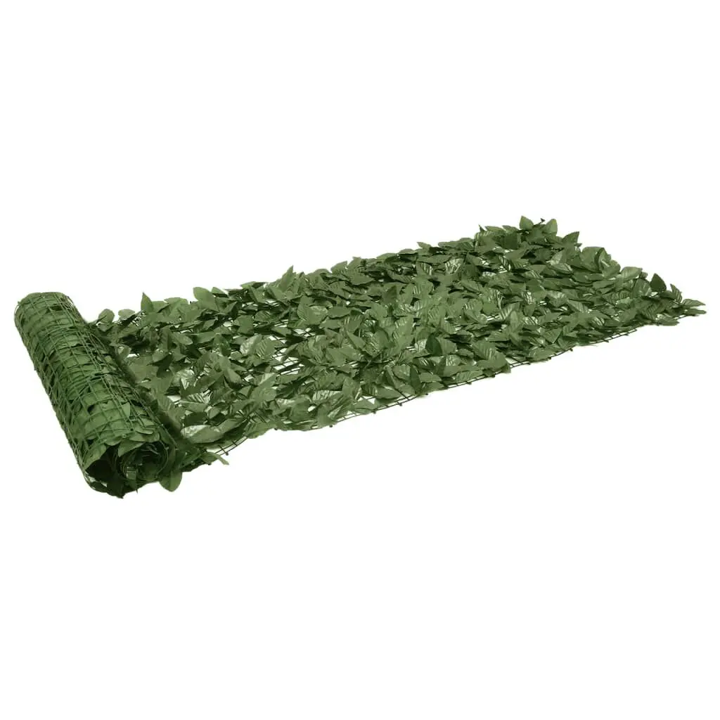 Balcony Privacy Screen Dark Green Leaves 236.2x29.5 Inch Outdoor Privacy Fence