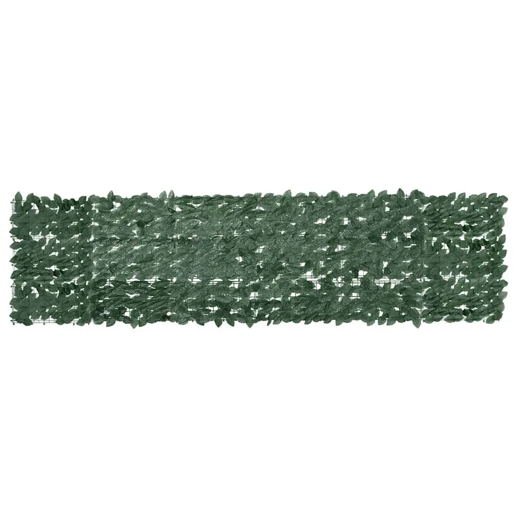 Balcony Screen Dark Green Leaves 118.1x29.5 Inches Privacy Screen