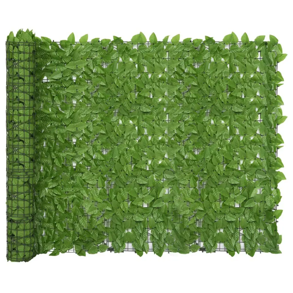 Balcony Screen Green Leaves 157.5x59.1 Inches Privacy Panel