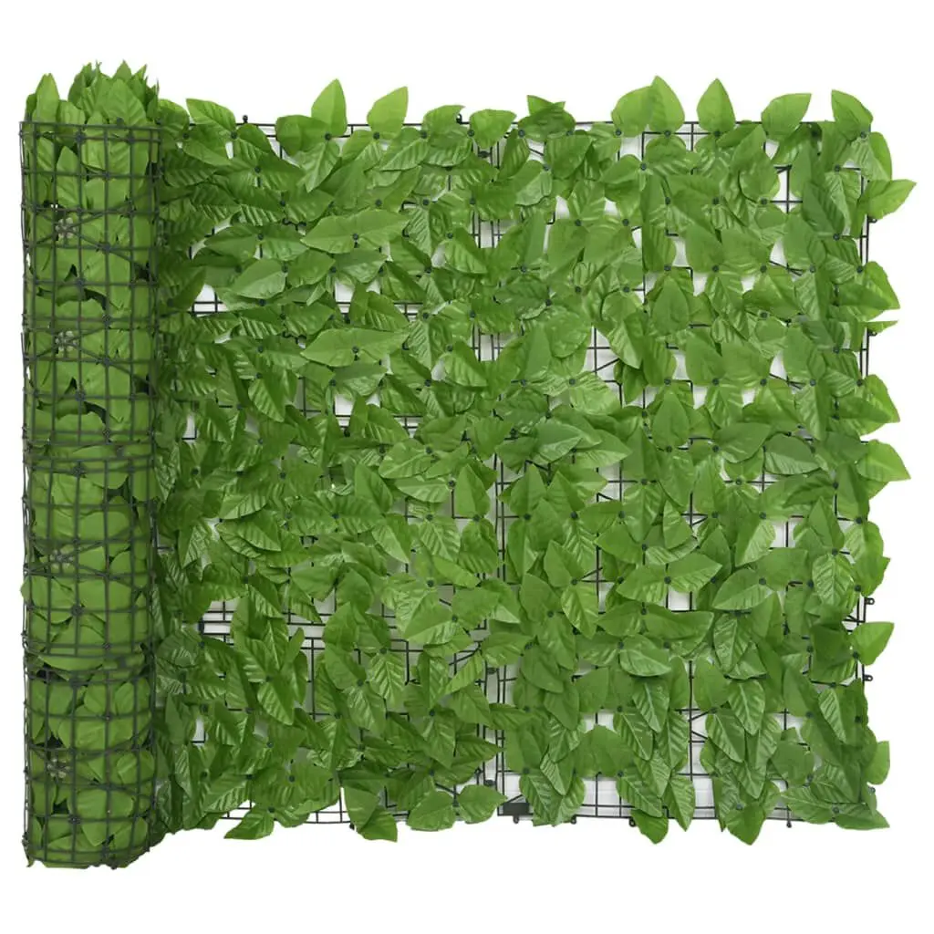 Balcony Screen Green Leaves 196.9x39.4 Inches Privacy Screen