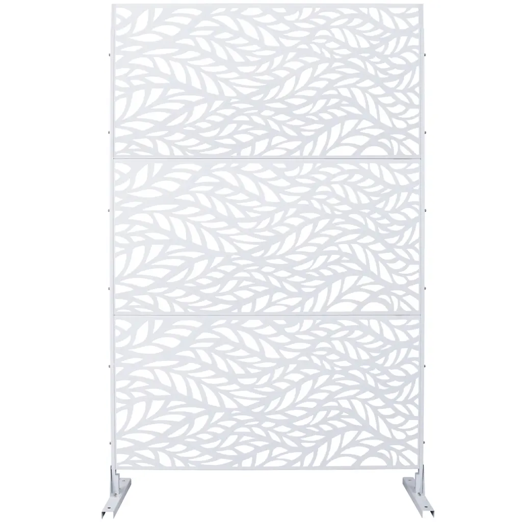 Outdoor & Indoor Metallic Privacy Screen 76" H x 48" W Freestanding g-h