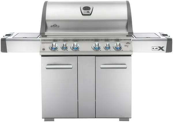 Napoleon LEX605RSBINSS LEX 605 Natural Gas Grill Side Burner and Infrared Bottom & Rear Burners, 90500 BTU - High-Performa...