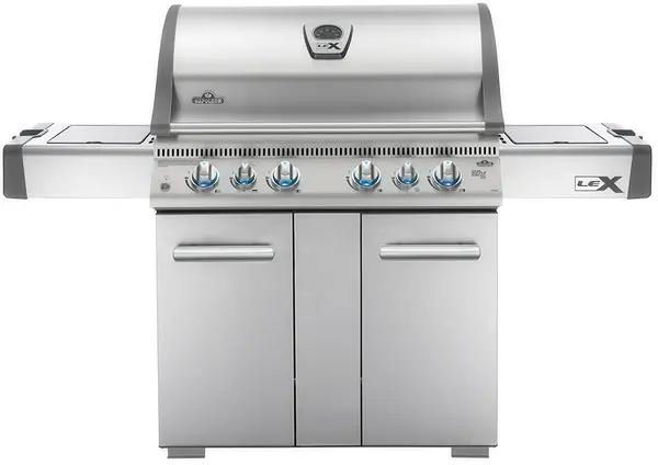 Napoleon LEX605RSBIPSS LEX 605 Propane Gas Grill Side Burner and Infrared Bottom & Rear Burners, 90500 BTU - Professional ...
