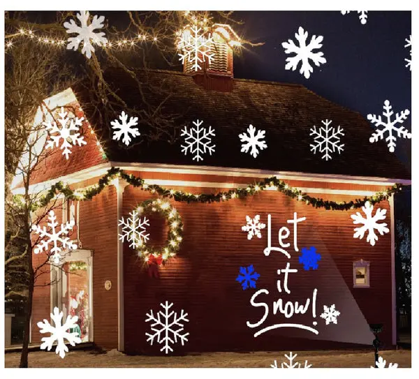 Santas Forest 92603 Christmas Snowfall Motion LED Projector White Holiday Decor