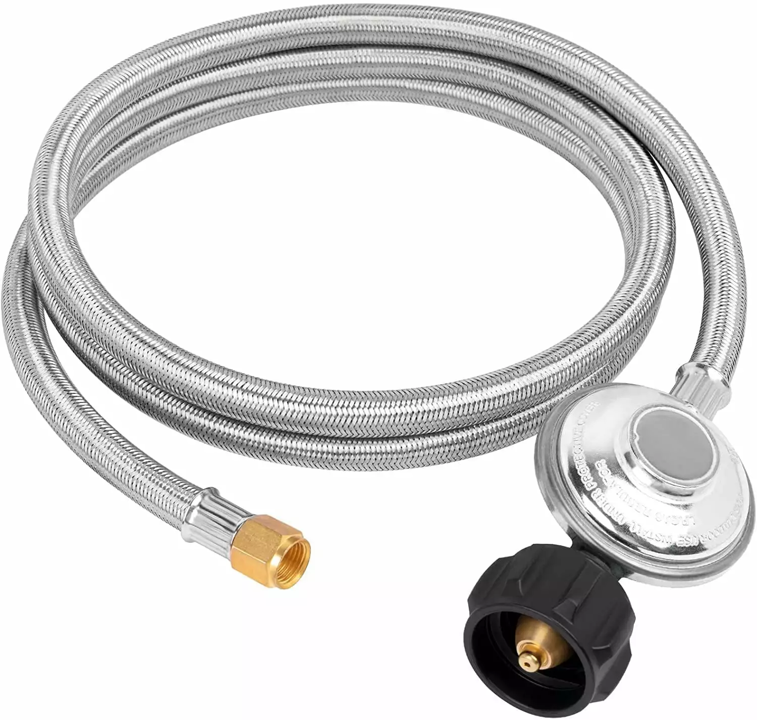 6ft Propane Regulator and Hose Fit Gas Grill Blackstone 28/36 Griddle Propane Pit Low Pressure 3/8 Female Flare 15