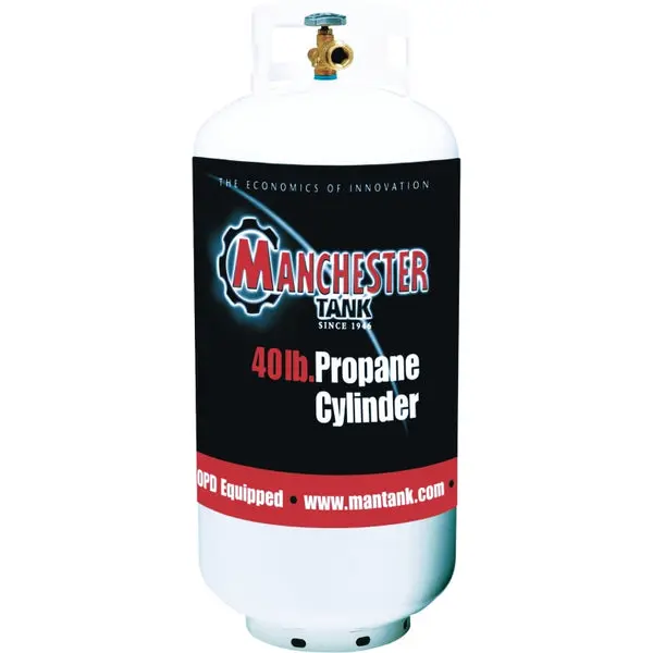 Manchester Tank 1220-13 Vertical ACME OPD Propane Gas Cylinder 40 Lb White BBQ and Appliances