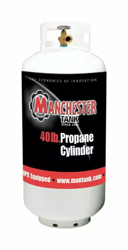 Manchester Tank & Equip 1220.13 Vertical Cylinder Propane Tank 40-Lb. Grilling 1