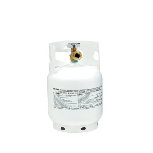 Manchester Tank 10054-3 Vertical ACME OPD Propane Gas Cylinder 5 Lb White