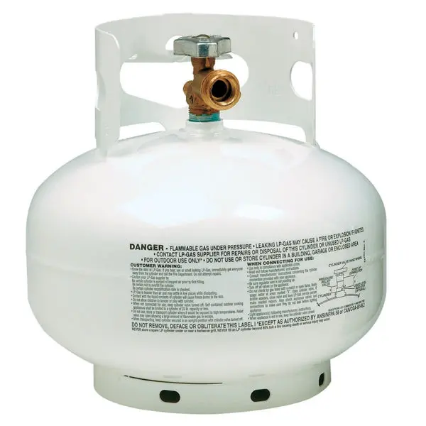 Manchester Tank 10393-1 Vertical ACME OPD Propane Gas Cylinder White 11 Lb