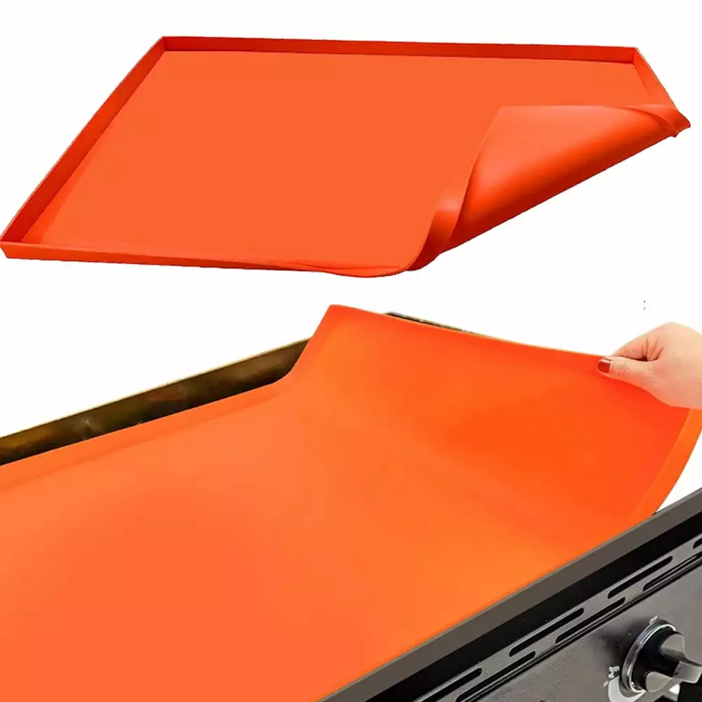 Silicone Griddle Mat Blackstone 17 Inch Polished Bottom Surface Grill Cover Heavy Duty Food Grade