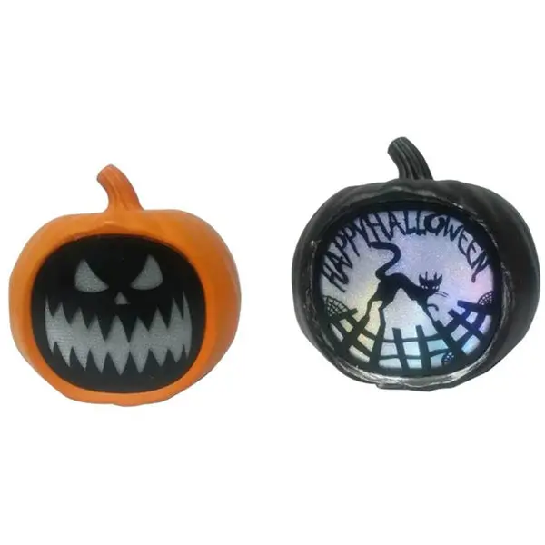 Santas Forest 66403 Halloween Pumpkin Set 2 Black and Orange Decorations
