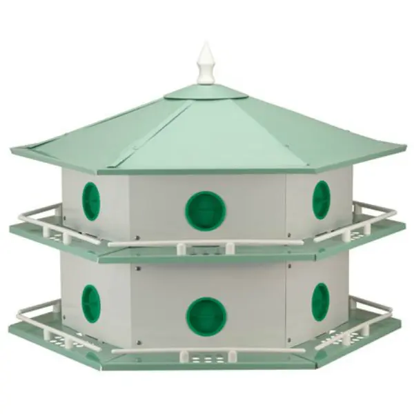 Heath Deluxe Aluminum Purple Martin House 12-Room Door Stops Bird Lovers