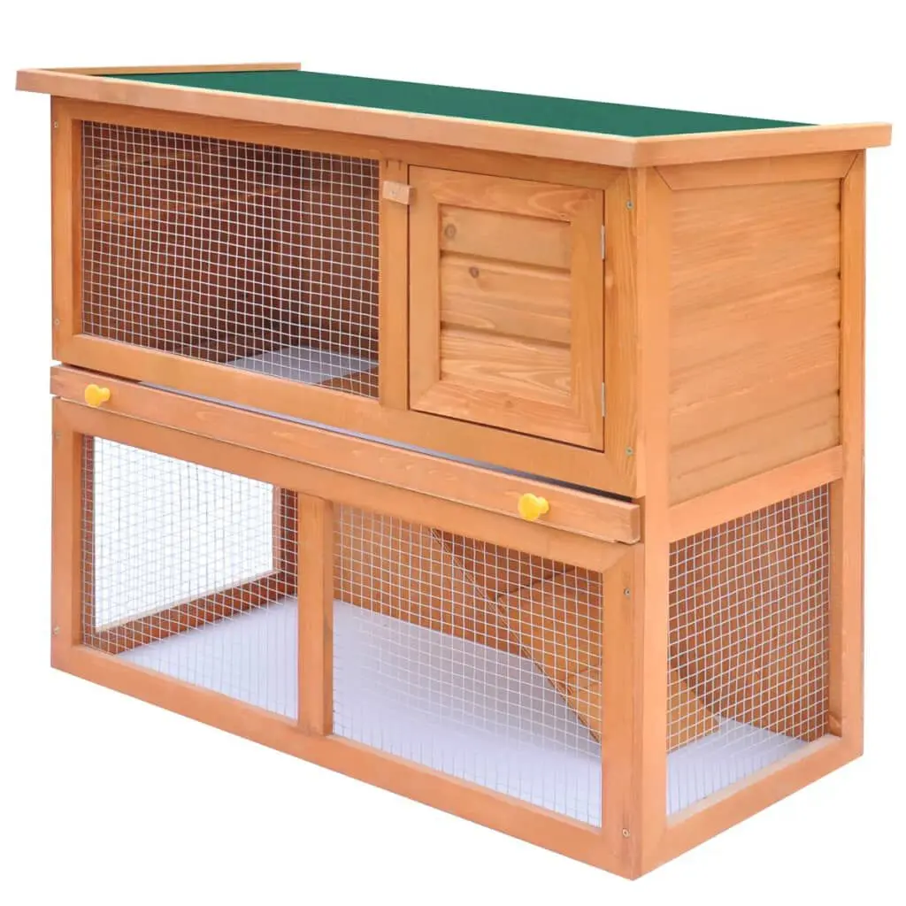 Outdoor Rabbit Hutch Small Animal Cage 1 Door Wood Construction