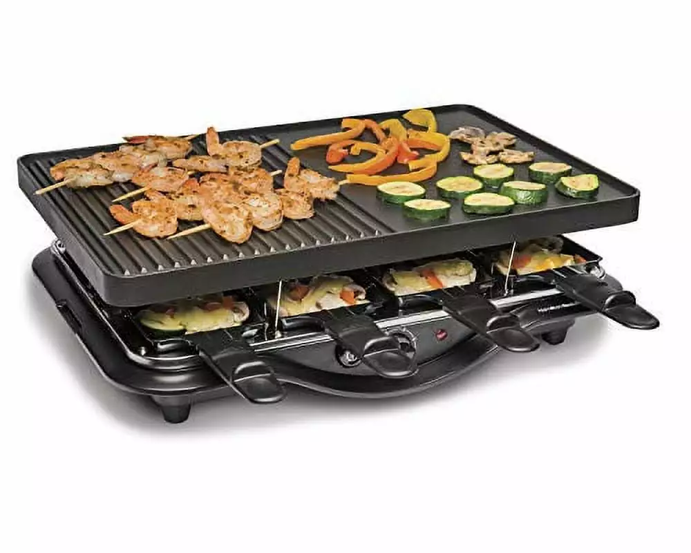 Hamilton Beach 1300 Watt Raclette Party Grill 31612-MX Indoor and Outdoor Use
