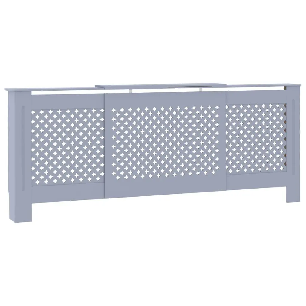 MDF Radiator Cover Gray 80.7 Inches Decorative Heating Cover Modern Home Decor
