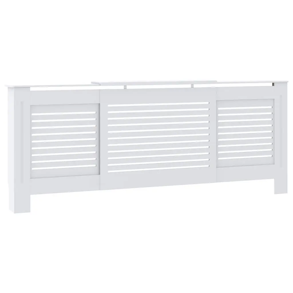 MDF Radiator Cover White 80.7 Inches Decorative Heating Cover