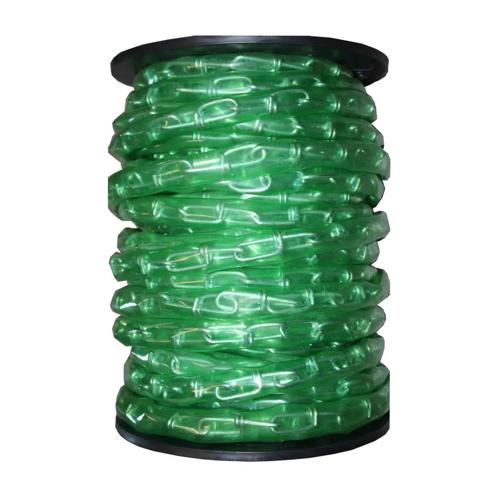 Double Loop Zinc Plated Steel Chain Forest Vinyl Coating, #1/0 x 100' (Sold Linear Foot)