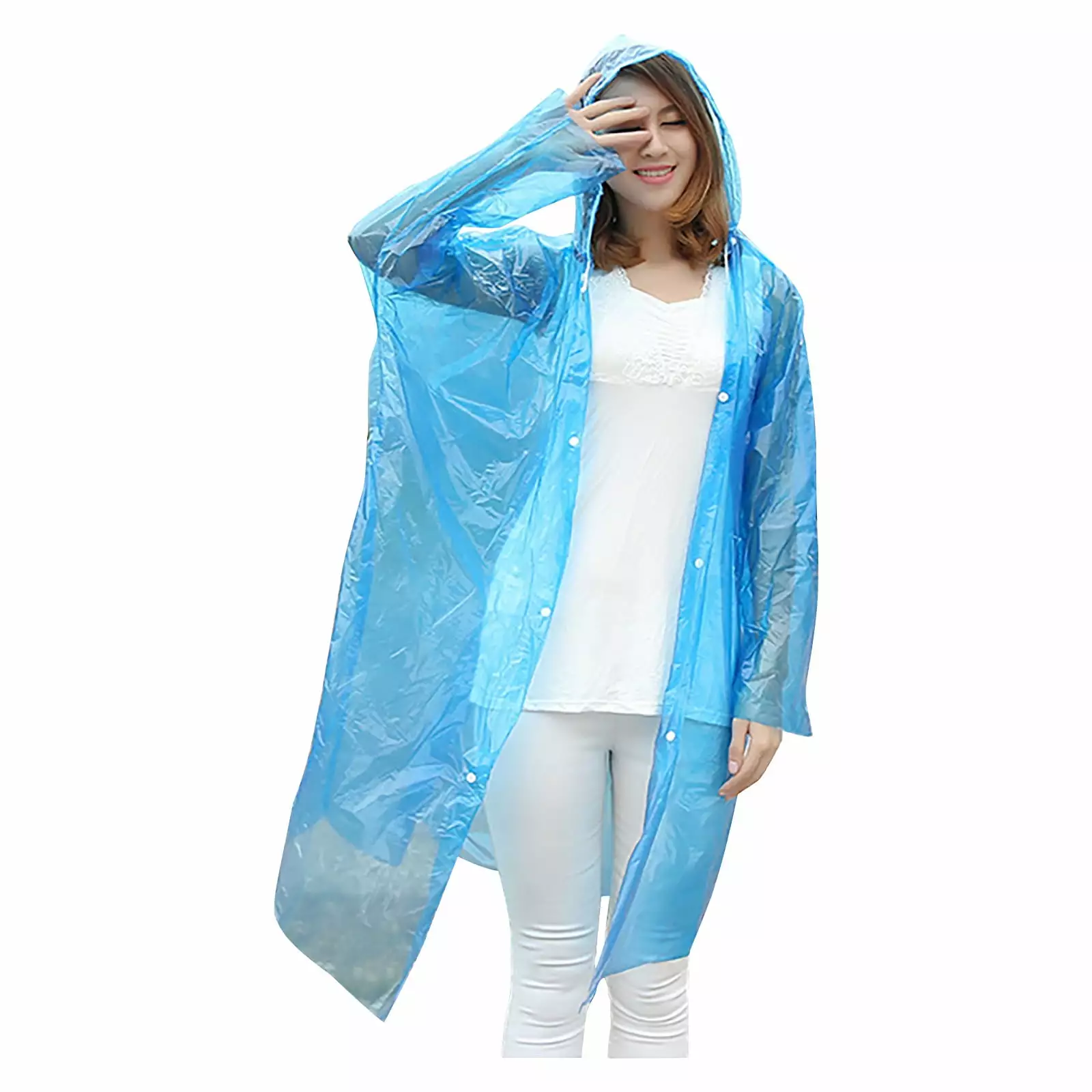Dopebox Disposable Adult Raincoat - Outdoor Travel Hiking Waterproof Coat Home Decor Blue