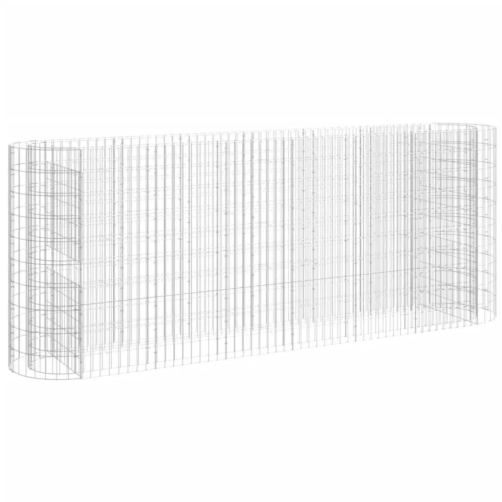 Gabion Raised Bed Galvanized Iron 102.4x19.7x39.4 Large Garden Planter