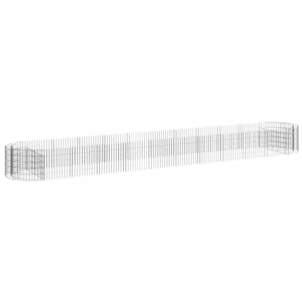 Gabion Raised Bed Galvanized Iron 236.2x39.4x19.7 Extra Large Planter