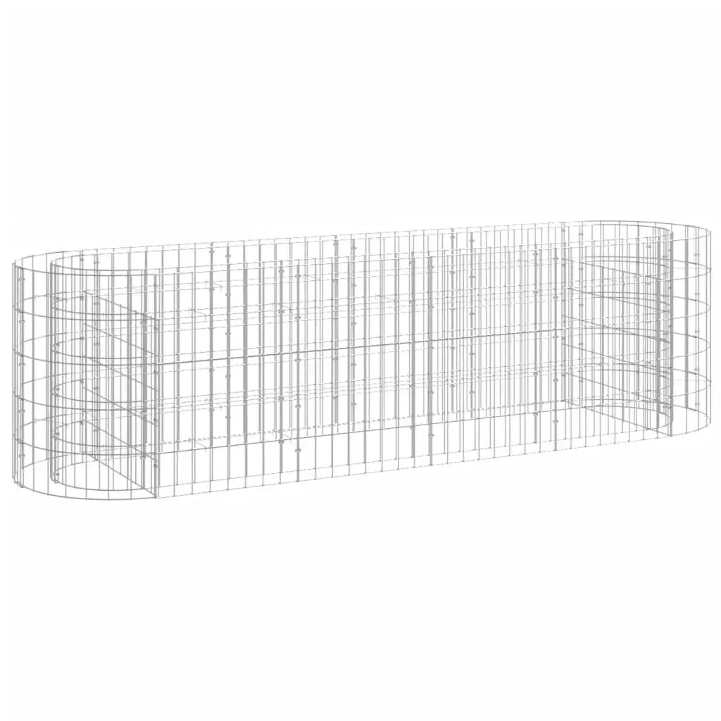 Gabion Raised Bed Galvanized Iron 74.8x19.7x19.7 Garden Planter Box