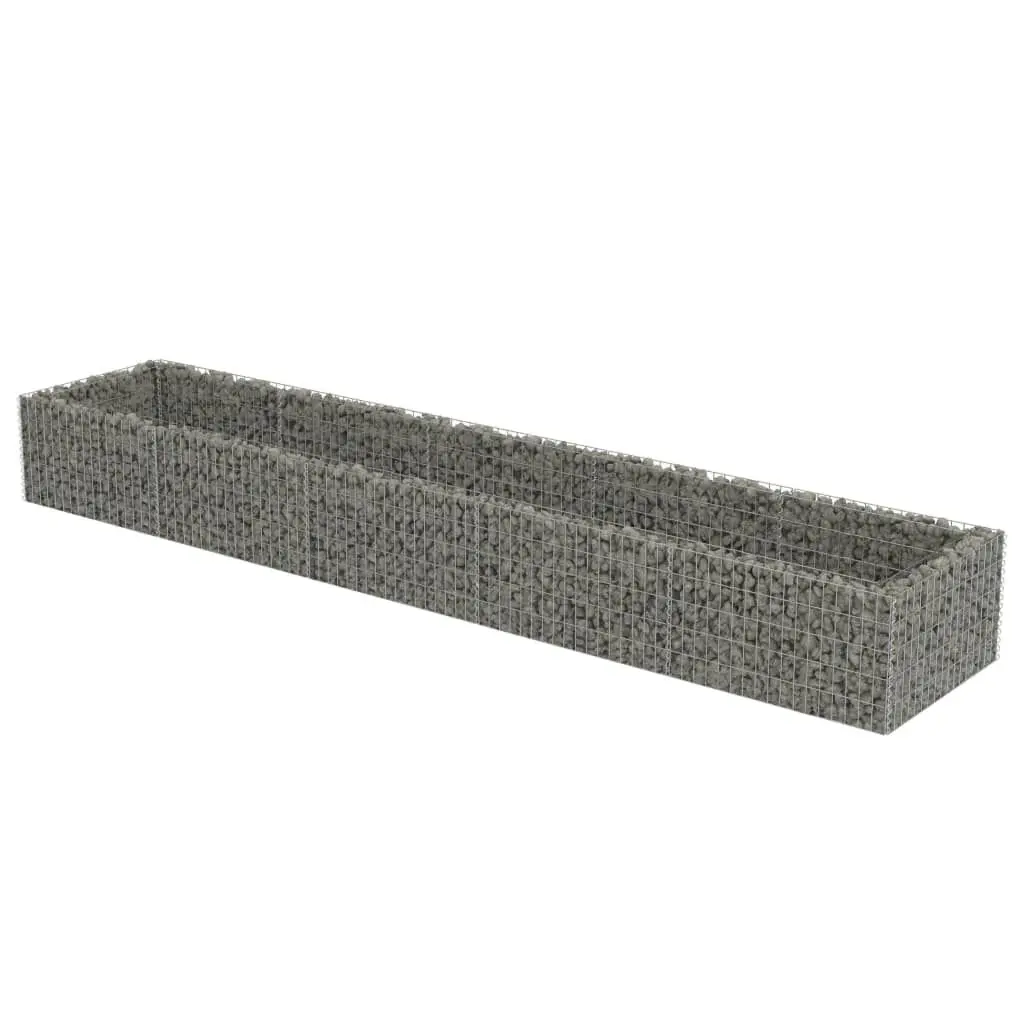 Gabion Raised Bed Galvanized Steel 177.2x35.4x19.7 Inches Garden Planter