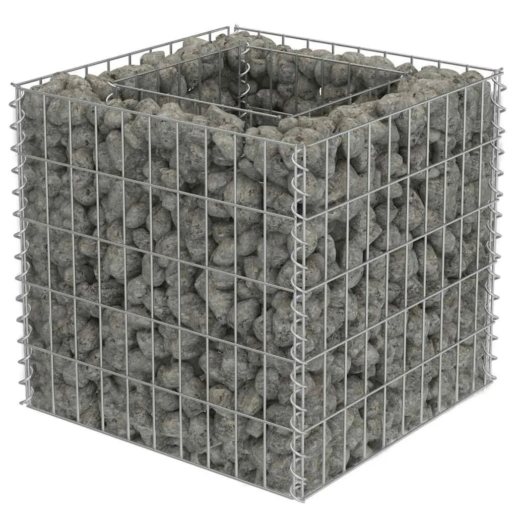 Gabion Raised Bed Galvanized Steel 19.7x19.7x19.7 Inches Garden Planter