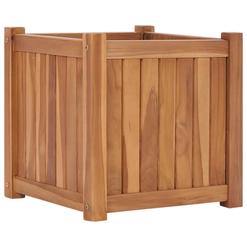 Raised Bed 15.7x15.7x15.7 Inches Solid Wood Teak Garden Planter Box