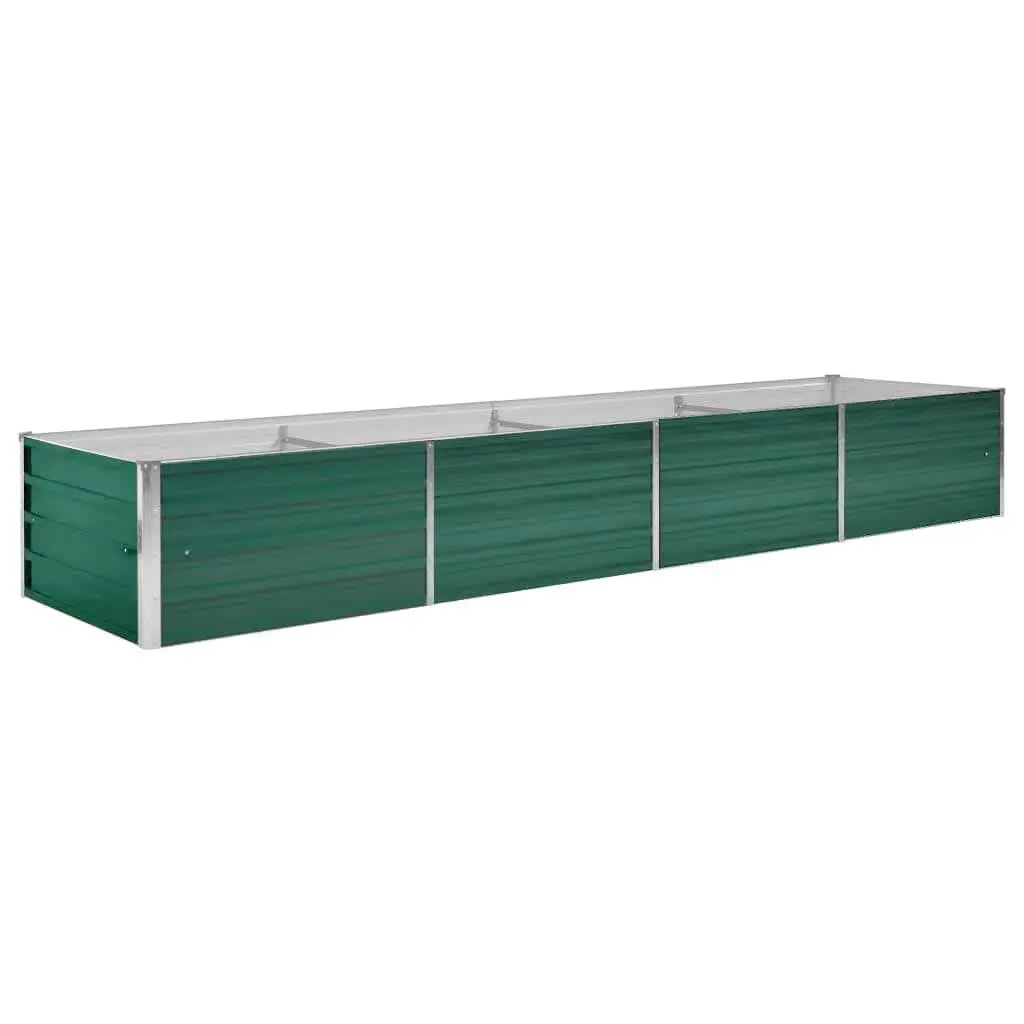 126x31.5x17.7 Inch Green Galvanized Steel Garden Raised Bed Flowers