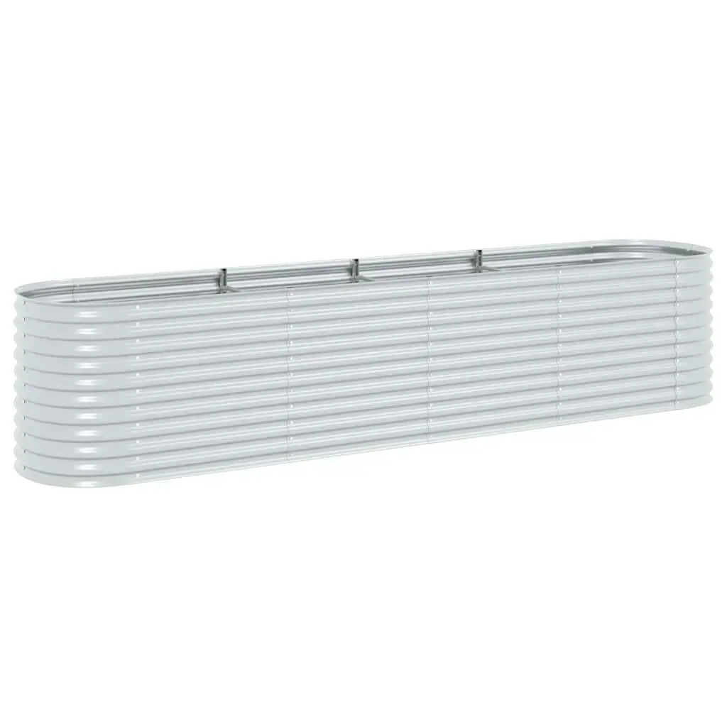 157.5x31.5x31.9 Inch Galvanized Steel Silver Garden Raised Bed Vegetables