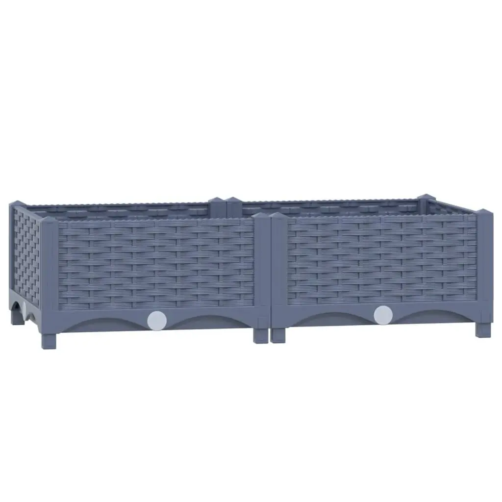 31.5x15.7x9.1 Inches Polypropylene Raised Garden Bed Low Profile Planter