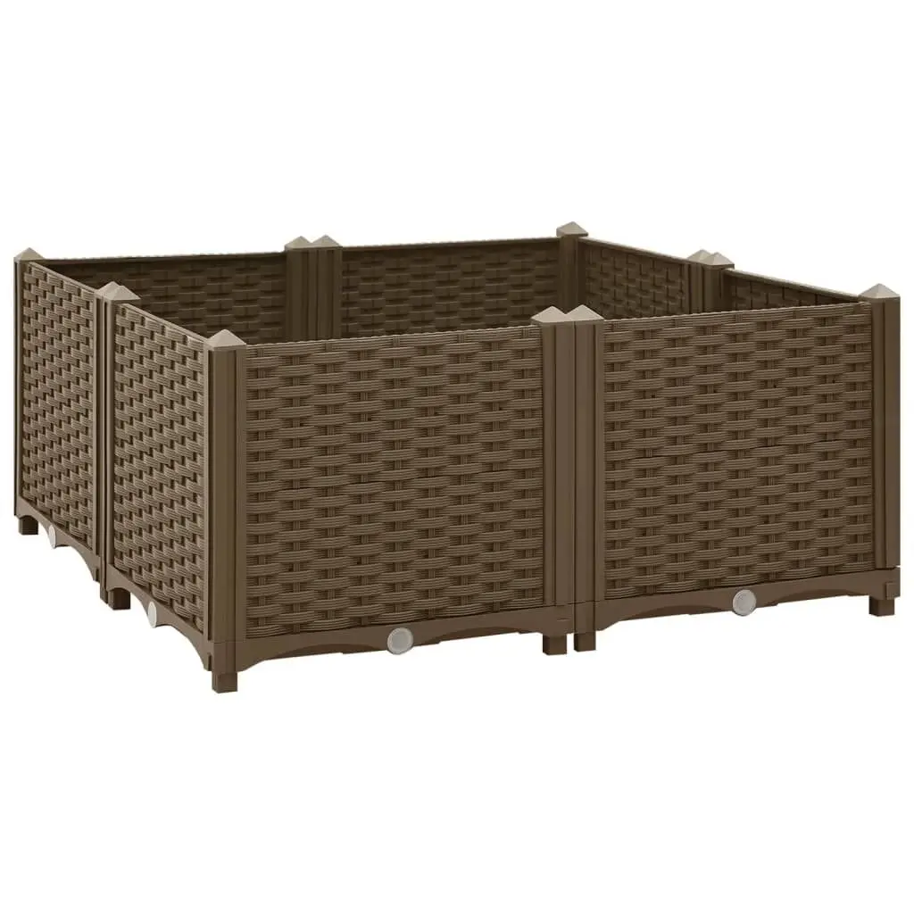 31.5x31.5x15 Inch Polypropylene Raised Garden Bed Plants and Vegetables