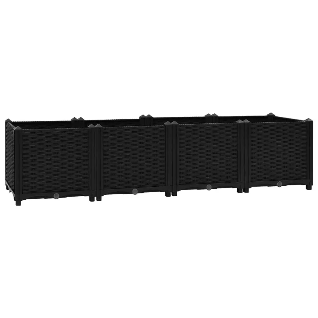 63x15.7x15 Inch Polypropylene Raised Garden Bed Outdoor Planting