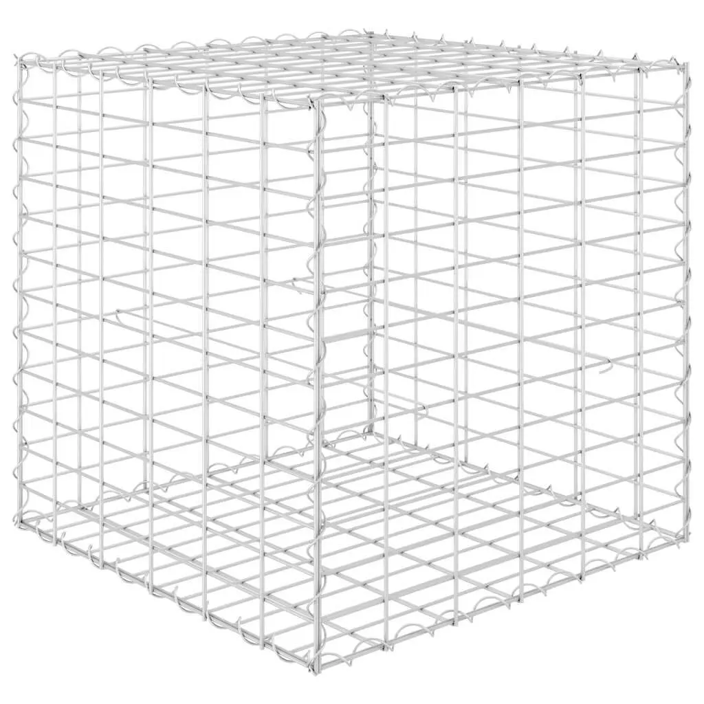 Cube Gabion Raised Bed Steel Wire 23.6x23.6x23.6 Inch Garden Planter Box