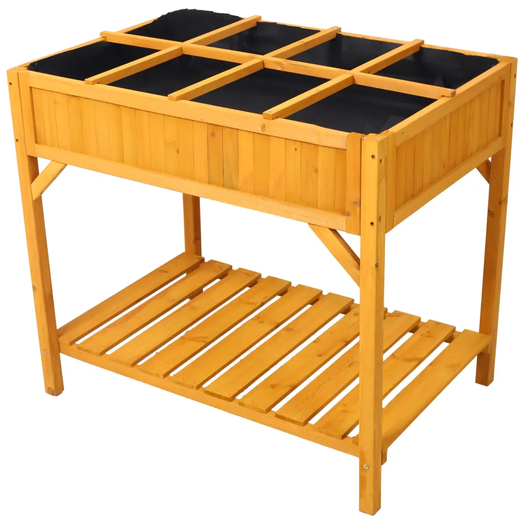 Raised Garden Bed Legs Timberen Elevated Planter Box 8 Grids g-h
