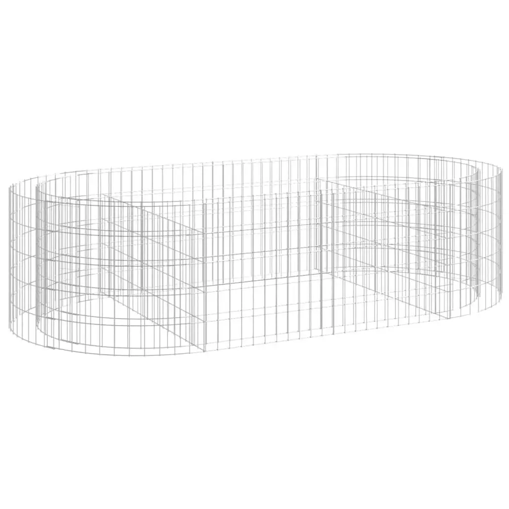 Gabion Raised Bed 78.7x39.4x19.7 Inch Galvanized Iron Garden Planter Box