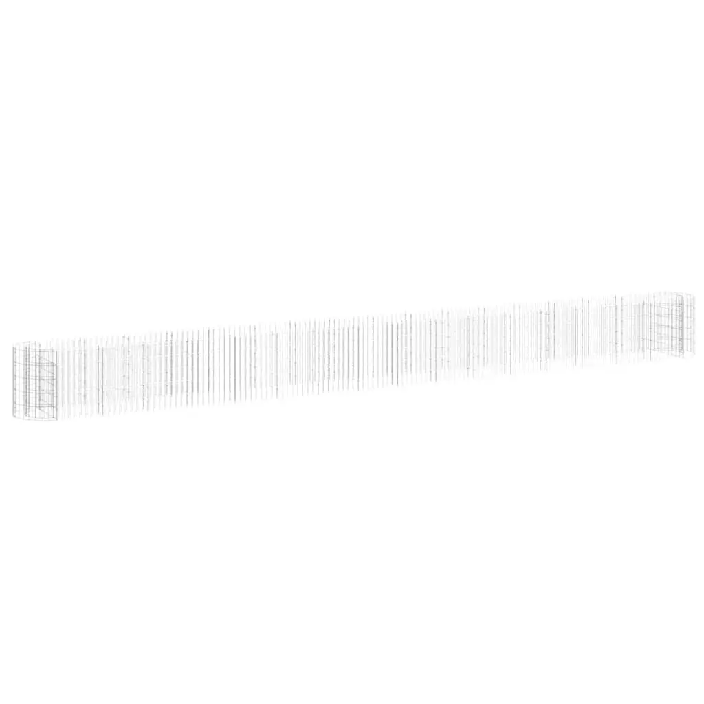 Gabion Raised Bed Galvanized Iron 240.2x19.7x19.7 Inches Garden Planter