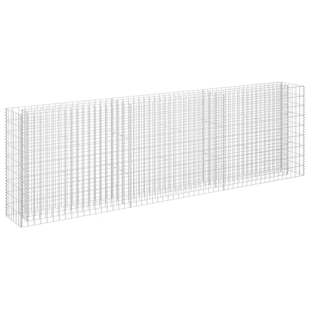 Gabion Raised Bed Galvanized Steel 106.3x11.8x35.4 Inches Outdoor Garden Planter Box