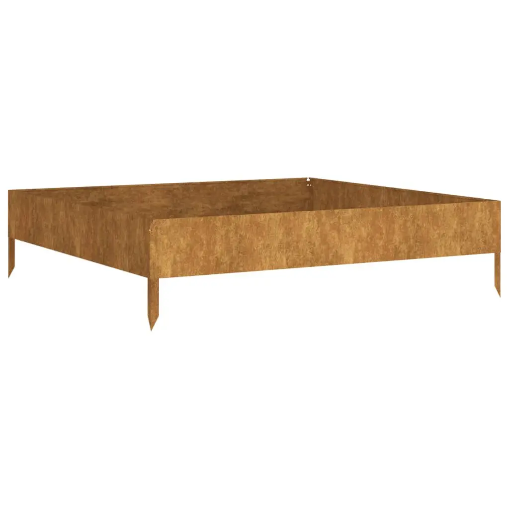 Garden Raised Bed 39.4x39.4x10.2 Inches - Corten Steel Durability