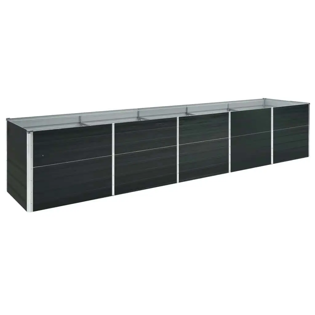 Garden Raised Bed Galvanized Steel 157.5x31.5x30.3 Inches Anthracite
