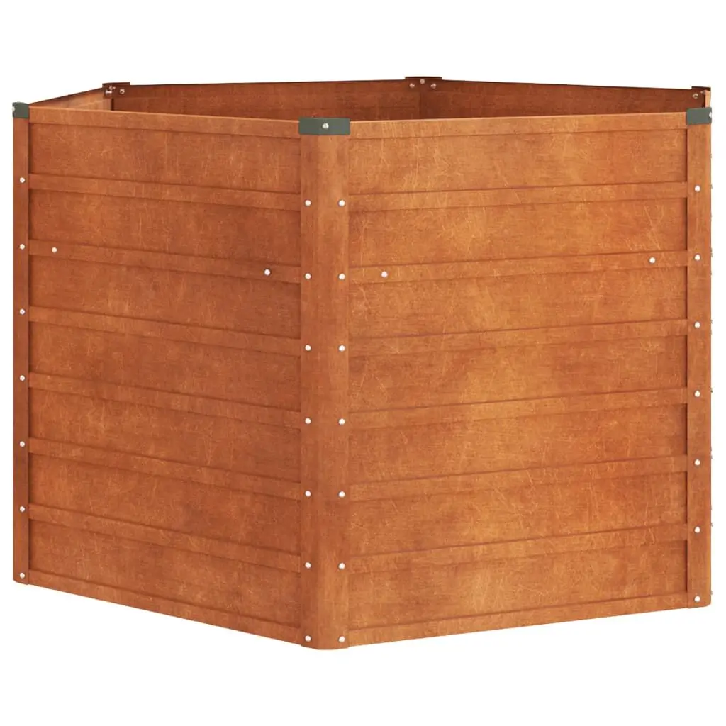 Garden Raised Bed Rusty 50.8x50.8x30.3 Inches Corten Steel Outdoor Planter