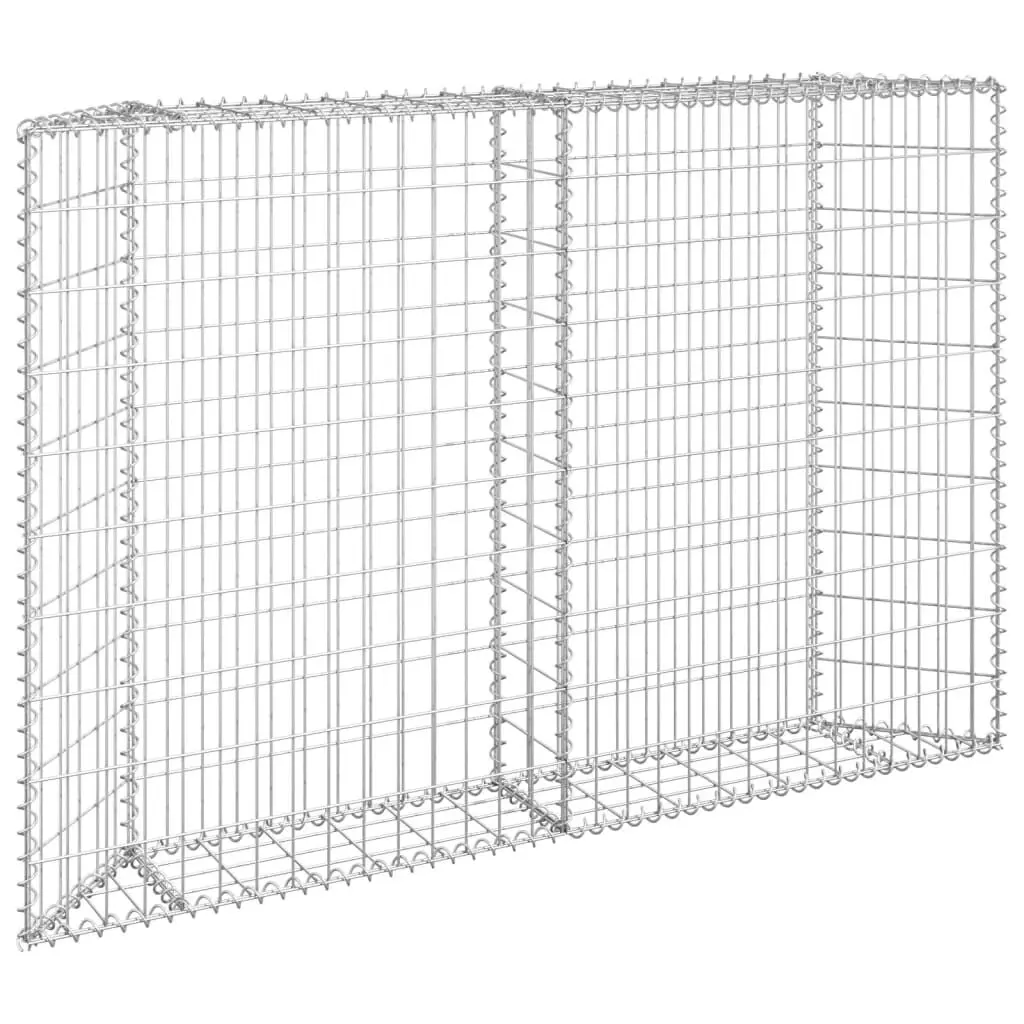 Large Trapezium Gabion Raised Bed 59.1x7.9x39.4 Inches Galvanized Steel