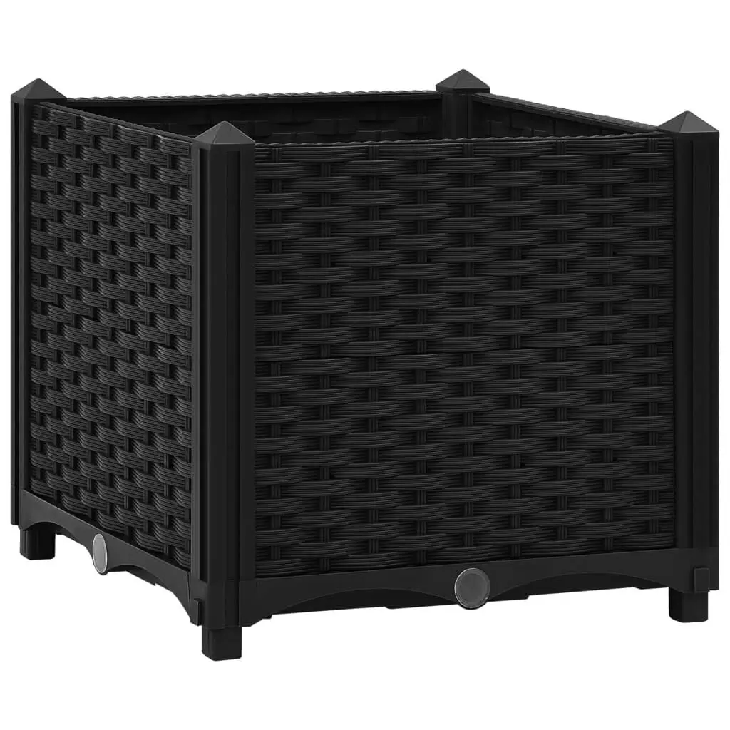Raised Bed 15.7x15.7x15 Inches Polypropylene Garden Planter Box