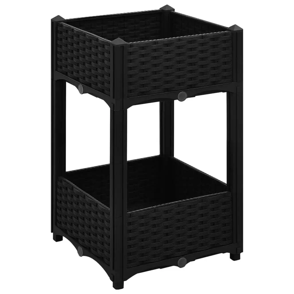 Raised Bed 15.7x15.7x28 Inches Polypropylene Tall Garden Planter Box