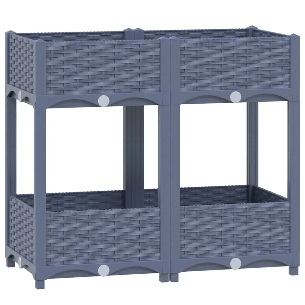 Raised Bed 31.5x15.7x28 Inches Polypropylene Garden Planter